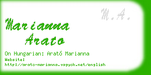 marianna arato business card