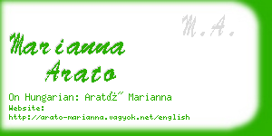 marianna arato business card